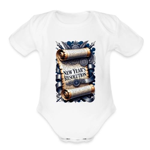 New Year's Resolution T-Shirt - Organic Short Sleeve Baby Bodysuit