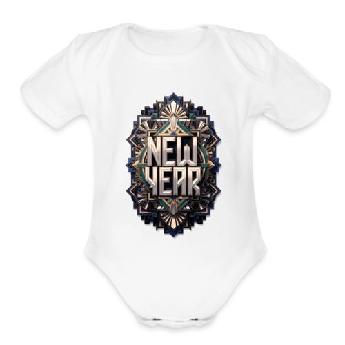 Evergreen New Year T-Shirt - Organic Short Sleeve Baby Bodysuit