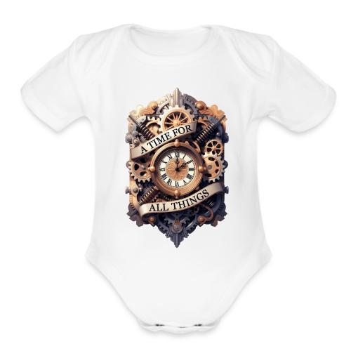 Ornate Clockwork T-Shirt - Organic Short Sleeve Baby Bodysuit