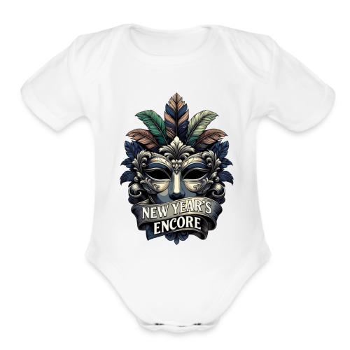 Masquerade Mask T-Shirt - Organic Short Sleeve Baby Bodysuit