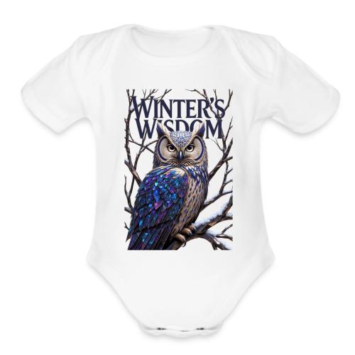 Crystalized Forest Owl T-Shirt - Organic Short Sleeve Baby Bodysuit