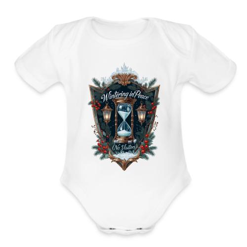 Wintering in Peace (No Visitors) T-Shirt - Organic Short Sleeve Baby Bodysuit