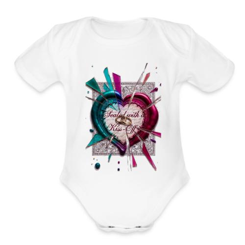 Sealed with a Kiss-Off T-Shirt - Organic Short Sleeve Baby Bodysuit