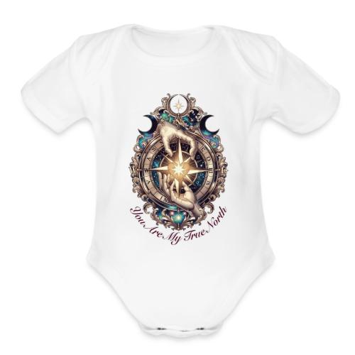 You Are My True North Celestial Compass T-Shirt - Organic Short Sleeve Baby Bodysuit