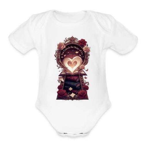 You Unlock the Story of Us Library Gifts T-Shirts - Organic Short Sleeve Baby Bodysuit