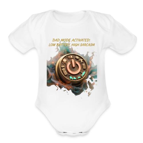 Dad Mode Activated T Shirt, Funny Dad Gift - Organic Short Sleeve Baby Bodysuit