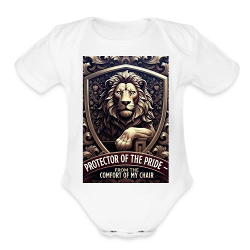 Lion King T Shirt, Funny Low-Effort Father Gift - Organic Short Sleeve Baby Bodysuit