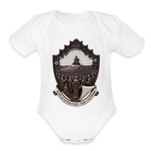 Sermon on the Mount T Shirt, Christian Faith Gift - Organic Short Sleeve Baby Bodysuit