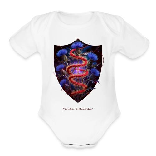 Women’s Day Crimson Thread Matriarch T Shirt, Gift - Organic Short Sleeve Baby Bodysuit