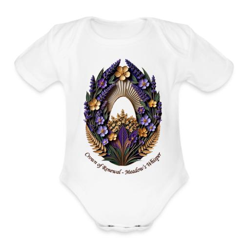 Easter Meadow Crown Renewal T Shirt, Spring Gift - Organic Short Sleeve Baby Bodysuit