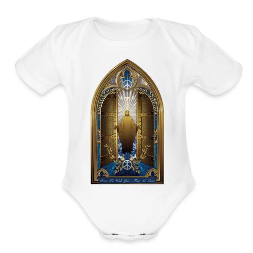 Easter Peace Be With You Locked Doors T Shirt,Gift - Organic Short Sleeve Baby Bodysuit