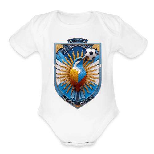 Argentina Hornero Soccer T Shirt, Football Gift - Organic Short Sleeve Baby Bodysuit