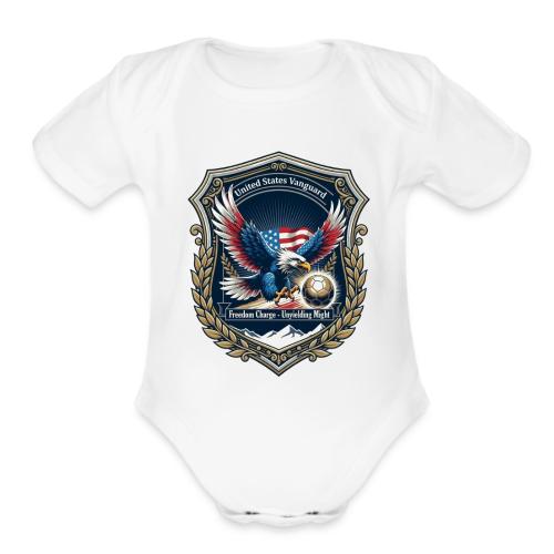 USA Eagle Vanguard T-Shirt,American Flag PrideGift - Organic Short Sleeve Baby Bodysuit