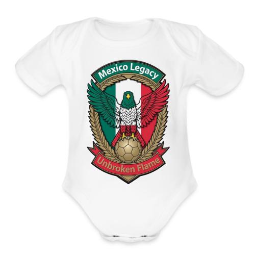 Mexico Eagle Legacy T-Shirt, Mexican Pride Gift - Organic Short Sleeve Baby Bodysuit