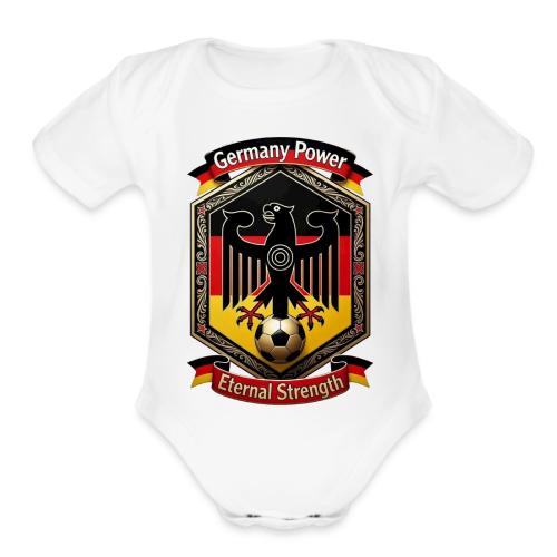 Germany Eagle Power T-Shirt, Flag Pride Gift - Organic Short Sleeve Baby Bodysuit