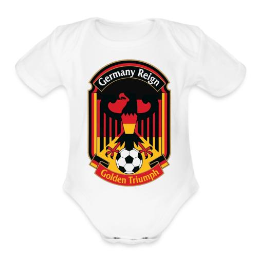 Germany Eagle Reign T-Shirt, German Flag Gift - Organic Short Sleeve Baby Bodysuit