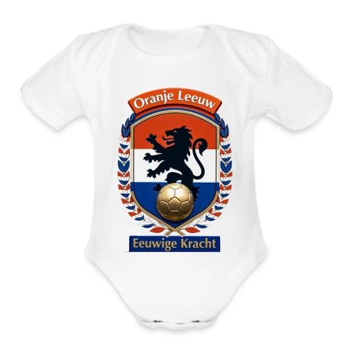Netherlands Lion Premium T-Shirt, Dutch Flag Gift - Organic Short Sleeve Baby Bodysuit