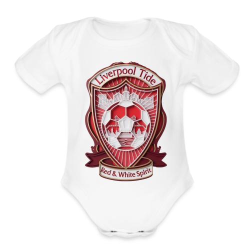 Liverpool Tide T Shirt, Soccer City Pride Gift - Organic Short Sleeve Baby Bodysuit