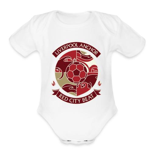 Liverpool Anchor T Shirt, Soccer City Pride Gift - Organic Short Sleeve Baby Bodysuit