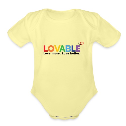 Loveable - Organic Short Sleeve Baby Bodysuit