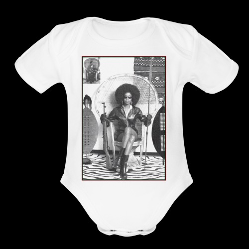 Lady Panther in a Chair - Organic Short Sleeve Baby Bodysuit