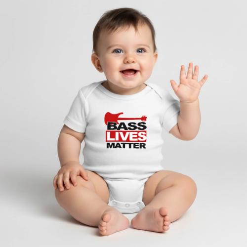 BASS LIVES MATTER - Organic Short Sleeve Baby Bodysuit