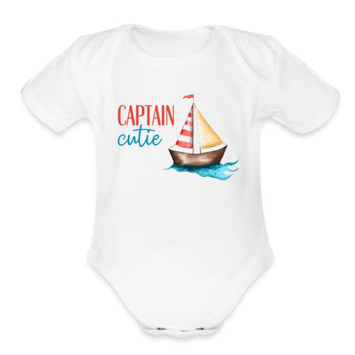Captain cutie - Organic Short Sleeve Baby Bodysuit