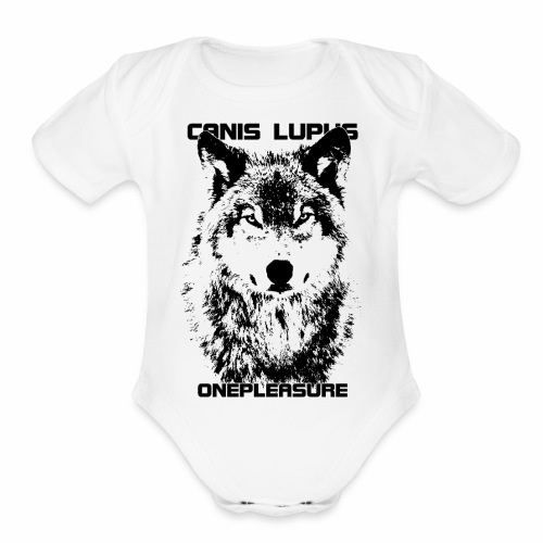 Cool Canis Lupus OnePleasure Wolf Gift Ideas - Organic Short Sleeve Baby Bodysuit