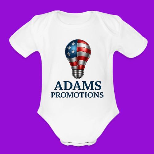 Adams promotions American flag metallic light bulb - Organic Short Sleeve Baby Bodysuit