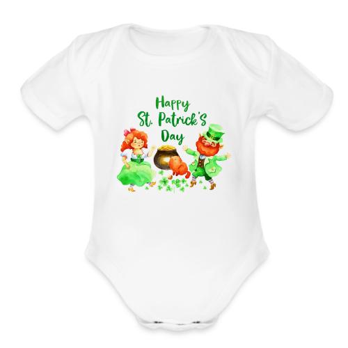 St Patrik's Day - Organic Short Sleeve Baby Bodysuit