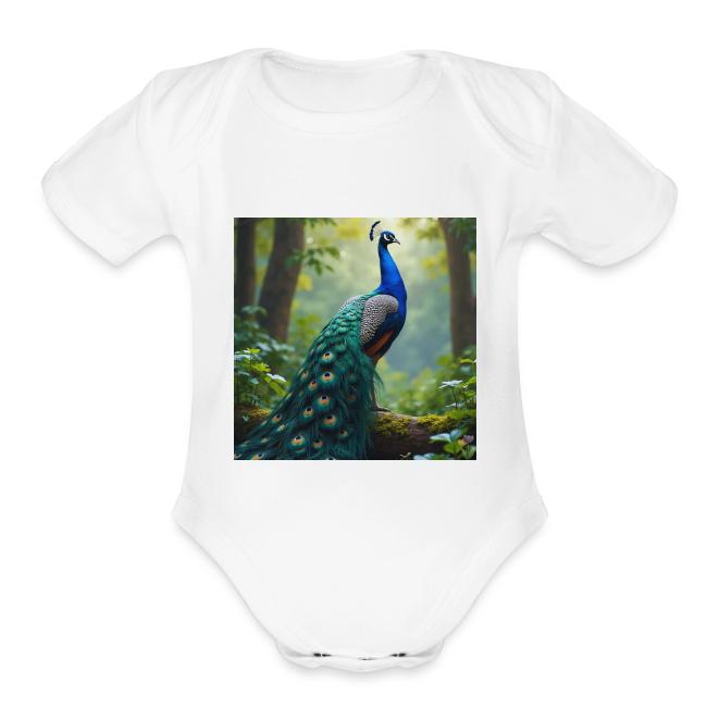 Majestic Peacock in Enchanted Forest