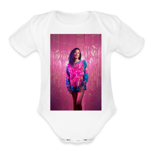 Ma-less Pink - Organic Short Sleeve Baby Bodysuit