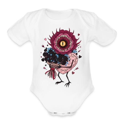 Gothic Valentine Eldritch Bloom – Dark Rom - Organic Short Sleeve Baby Bodysuit