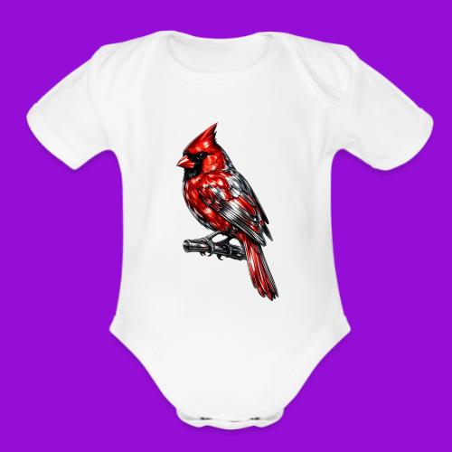 Silver Cardinal - Organic Short Sleeve Baby Bodysuit