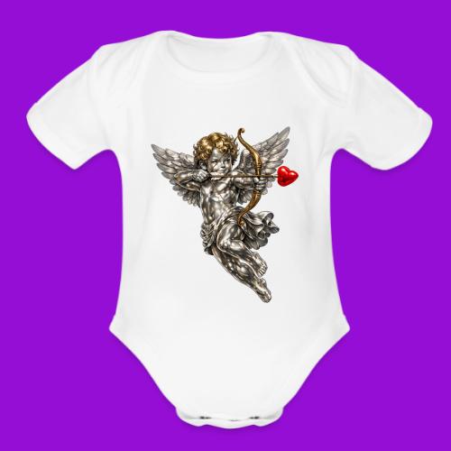 Metallic Cupid - Organic Short Sleeve Baby Bodysuit