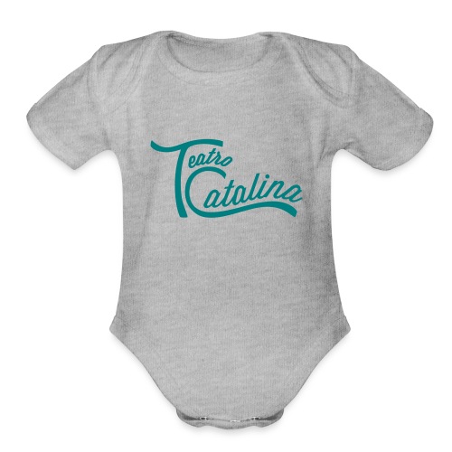 TClogoWHITE - Organic Short Sleeve Baby Bodysuit