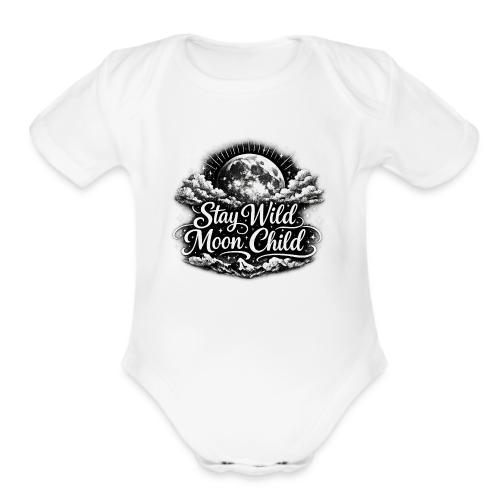 Stay Wild Moon Child - Organic Short Sleeve Baby Bodysuit