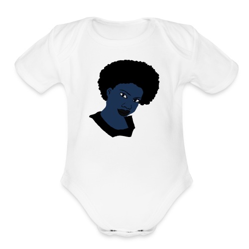 AfroCurly Black&White Naturally Beautiful T-Shirt - Organic Short Sleeve Baby Bodysuit