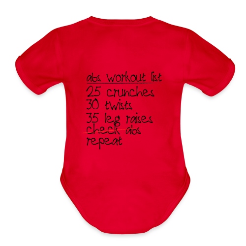 Abs Workout List - Organic Short Sleeve Baby Bodysuit