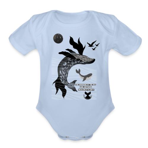 The Wonders Of The Sea - Organic Short Sleeve Baby Bodysuit