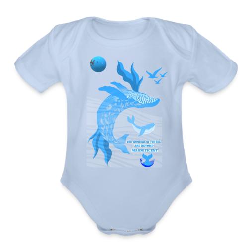 The Wonders Of The Sea - Organic Short Sleeve Baby Bodysuit