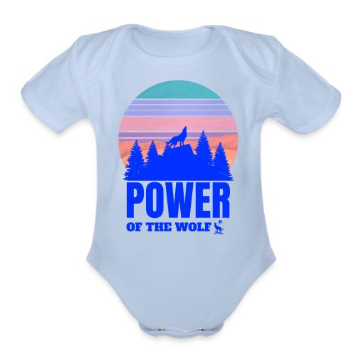 Power Of The Wolf - Organic Short Sleeve Baby Bodysuit