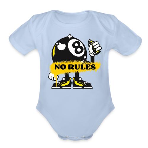 No Rules 8 Ball - Organic Short Sleeve Baby Bodysuit