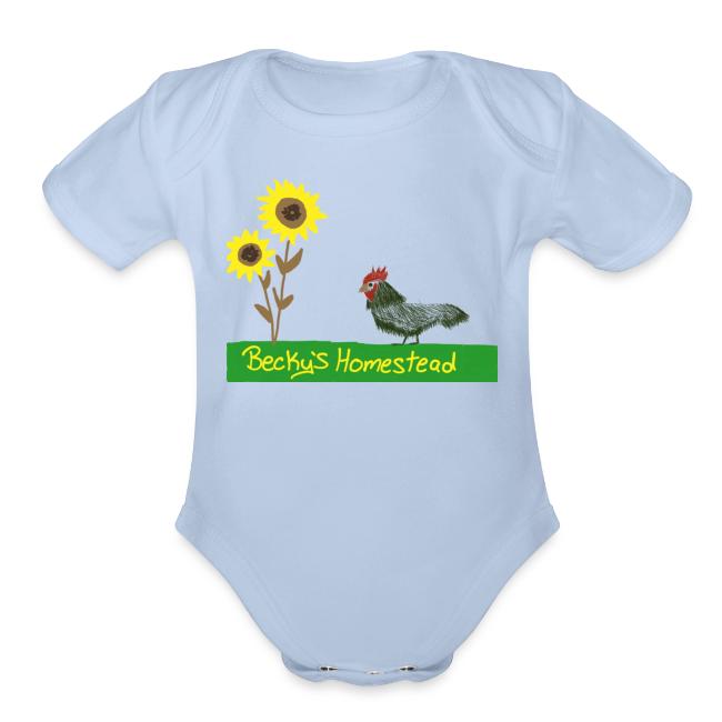 Chicken and Sunflowers