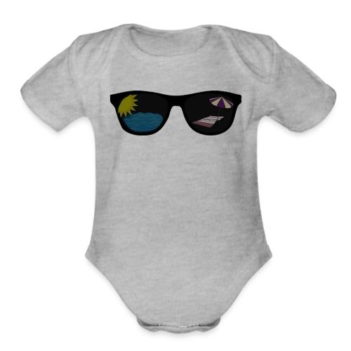 Summer Shade - Organic Short Sleeve Baby Bodysuit