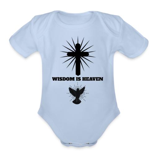 Wisdom Is Heaven - Organic Short Sleeve Baby Bodysuit