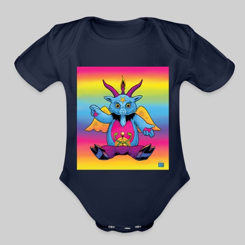 Rainbow Baphomet - Organic Short Sleeve Baby Bodysuit