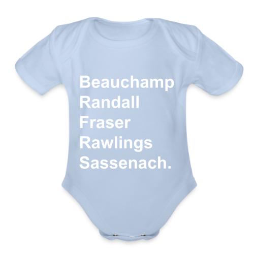 Claire's Names - Organic Short Sleeve Baby Bodysuit
