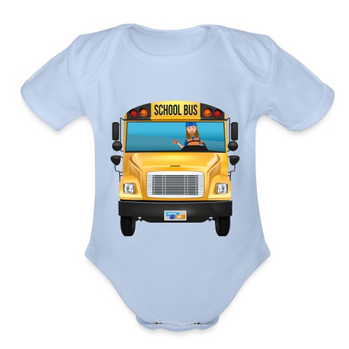 Handyman Hal School Bus - Organic Short Sleeve Baby Bodysuit