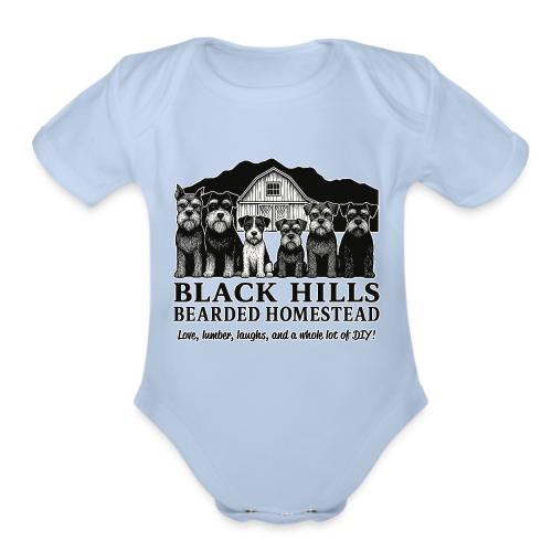 BH Bearded Homestead Logo Merch - Organic Short Sleeve Baby Bodysuit